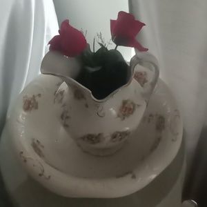 Antique Alba China pitcher and basin